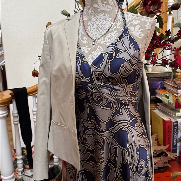 HENRI’ BENDEL NEW YORK SOPHISTICATED JACKET SILVER SATIN MADE IN ITALY SZ 8 - Picture 12 of 13